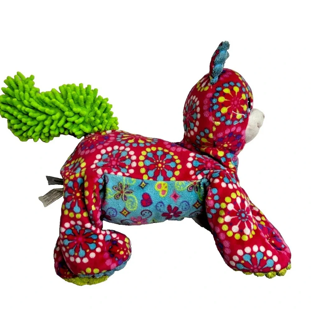 Mary Meyer Kitty Cat Print Pizzazz Raspberry Plush 10